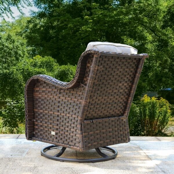 Tichina Swivel Patio Chair with Cushions - Image 7