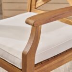 Tilly 28.5" Teak Patio Bar Stool with Cushion (Set of 2) - Image 3