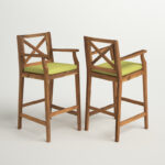 Tilly 28.5" Teak Patio Bar Stool with Cushion (Set of 2) - Image 12
