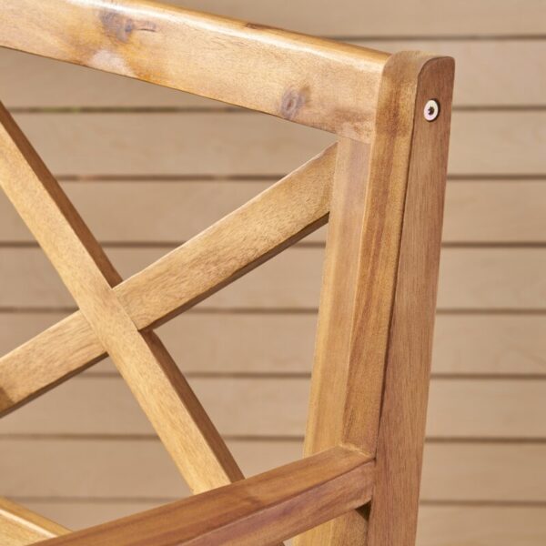 Tilly 28.5" Teak Patio Bar Stool with Cushion (Set of 2) - Image 8