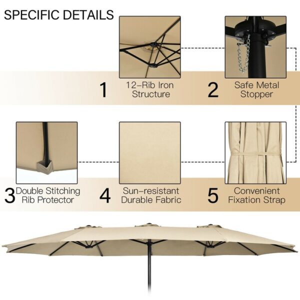 Toby 180'' Market Umbrella - Image 5