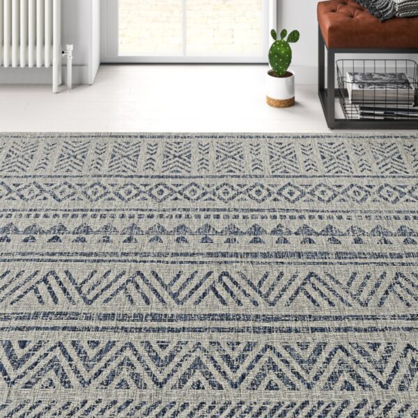Tomas Dark Blue/Gray Indoor/Outdoor Rug - Image 2