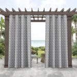 Tommy Bahama Indoor/Outdoor Mosaic Light Filtering Grommet Top Curtain Panel Pair - Image 12