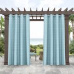 Tommy Bahama Indoor/Outdoor Mosaic Light Filtering Grommet Top Curtain Panel Pair - Image 2