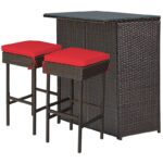 Topbuy Bar Set with Iron Frame and Wicker - Image 9