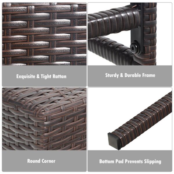 Topbuy Bar Set with Iron Frame and Wicker - Image 8