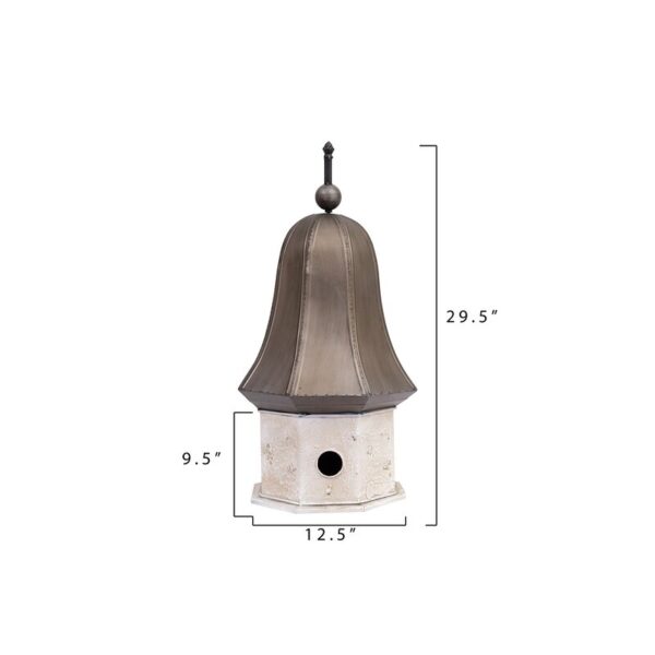 Tornig Decorative 27.3 in x 14.5 in x 15 in Bird House - Image 5