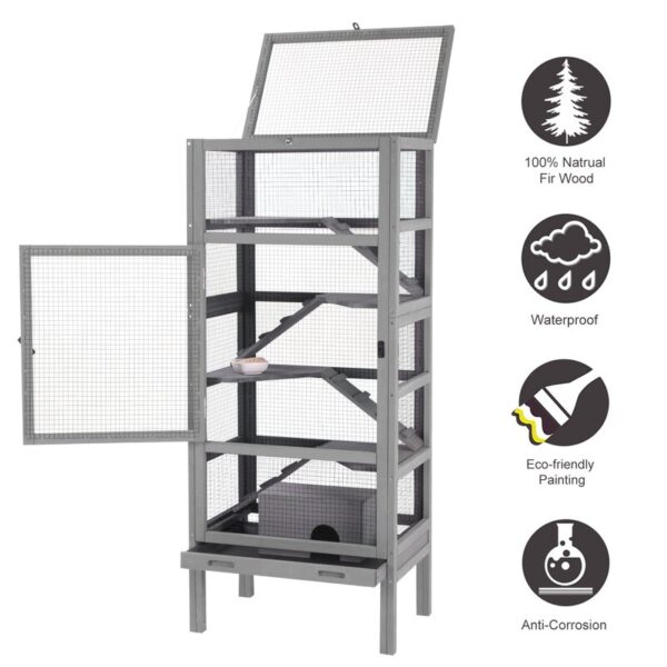 Torrence Weather Resistant Mouse Hutch with Ramp - Image 3