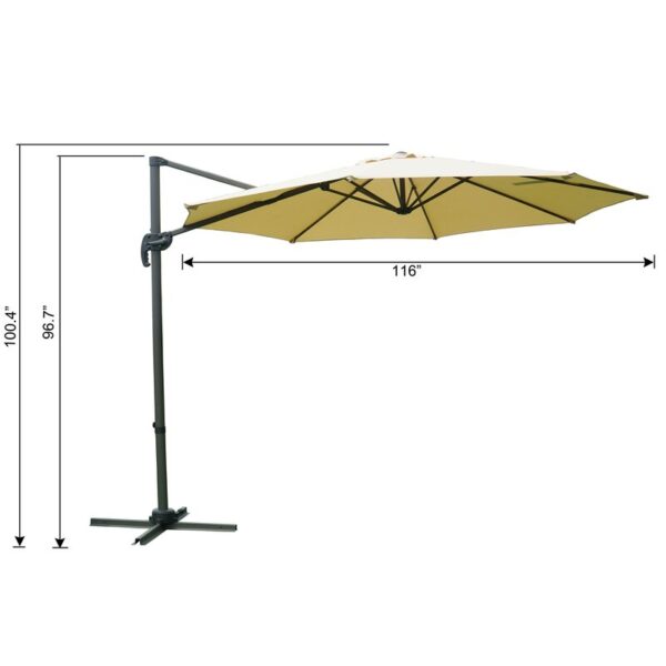 Tottenham 116'' Cantilever Umbrella - Image 2