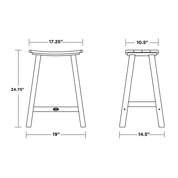 Traditional Garden 24.75" Patio Bar Stool - Image 8