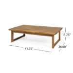 Triplett Acacia Outdoor Coffee Table - Image 8