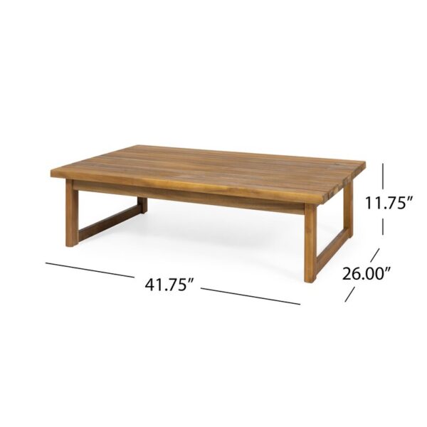 Triplett Acacia Outdoor Coffee Table - Image 8