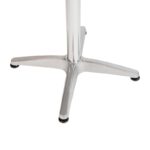 Trumann Indoor/Outdoor Aluminum Round Bar Height Table with Cross Base - Image 4