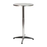 Trumann Indoor/Outdoor Aluminum Round Bar Height Table with Cross Base - Image 2