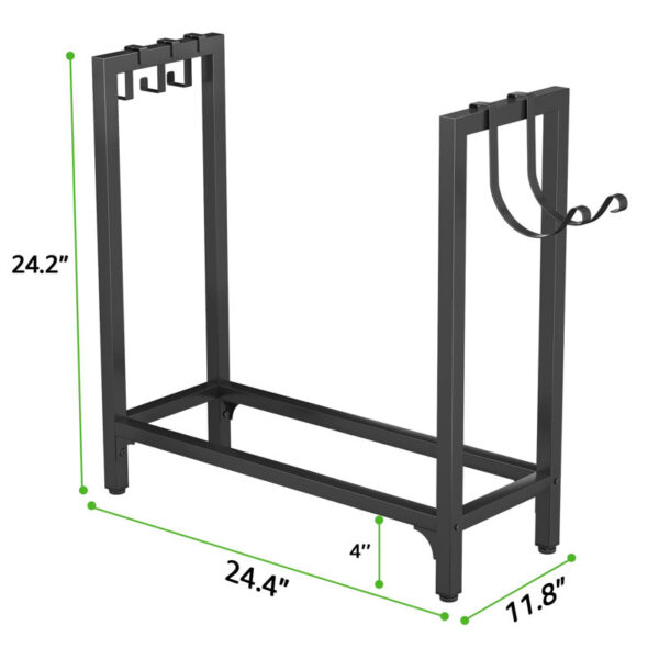 Tryrion 24.4'' W Metal Log Rack - Image 7