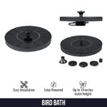 Tucker Murphy Petâ„¢ Solar Bird Bath And Water Fountain With 4 Different Nozzle Heads - Perfect For Bird Baths And Small Ponds - Image 6