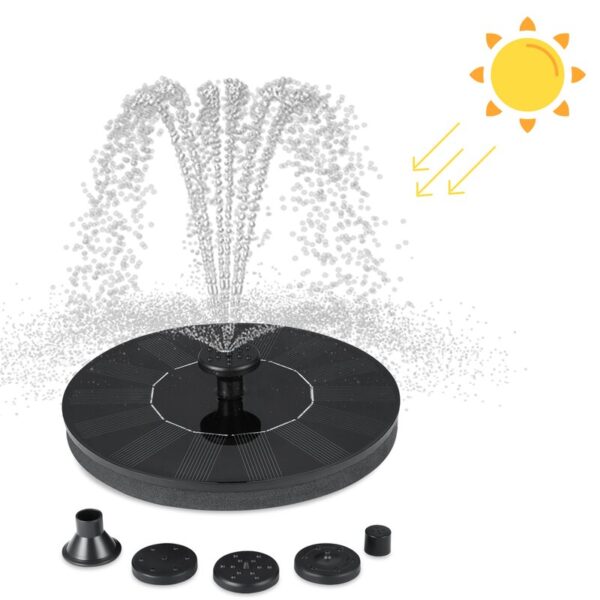 Tucker Murphy Petâ„¢ Solar Bird Bath And Water Fountain With 4 Different Nozzle Heads - Perfect For Bird Baths And Small Ponds - Image 5