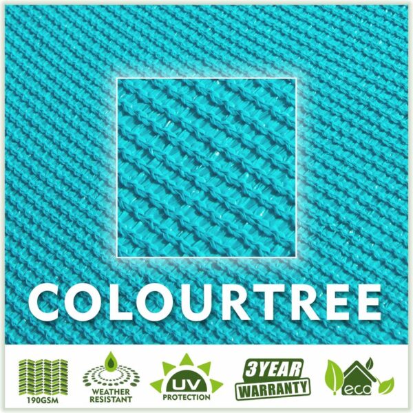 Turquoise 12' X 17' X 12' Triangle Shade Sail - Image 6