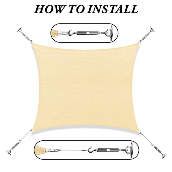 Turquoise 20' Triangle Shade Sail - Image 2