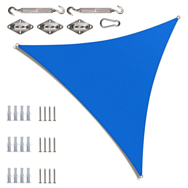Turquoise 20' Triangle Shade Sail - Image 6