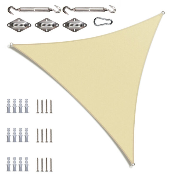 Turquoise 20' Triangle Shade Sail - Image 5