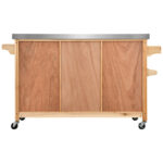 Tuyet Red Barrel StudioÂ® Bar Cart with Solid Wood Outer Material - Image 8