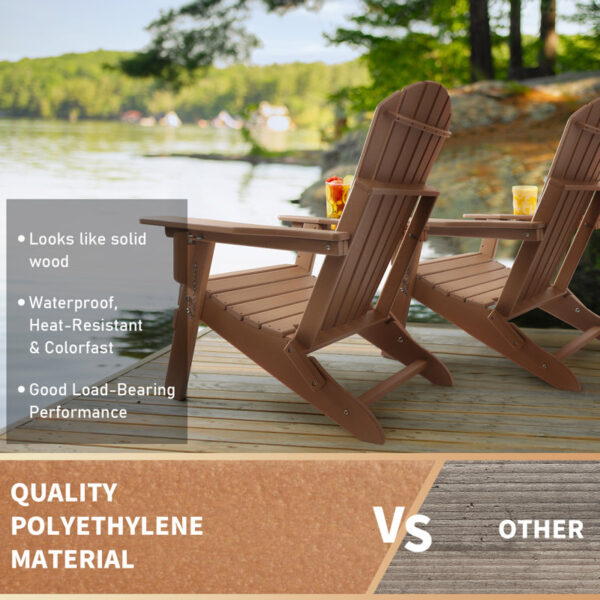 Unicoi Plastic Folding Adirondack Chair - Image 7