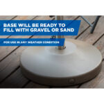 Us Weight Fillable Free Standing Umbrella Base - White - Image 7