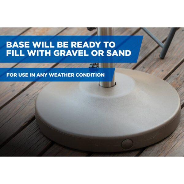 Us Weight Fillable Free Standing Umbrella Base - White - Image 7