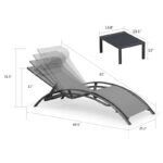 Venissa Outdoor Metal Chaise Lounge with Table - Image 5