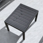 Venissa Outdoor Metal Chaise Lounge with Table - Image 4