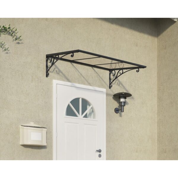 Venus 4' 5" W x 2' 11" D Slope Door Awning in Dark Gray - Image 4