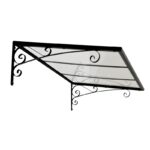 Venus 4' 5" W x 2' 11" D Slope Door Awning in Dark Gray - Image 6