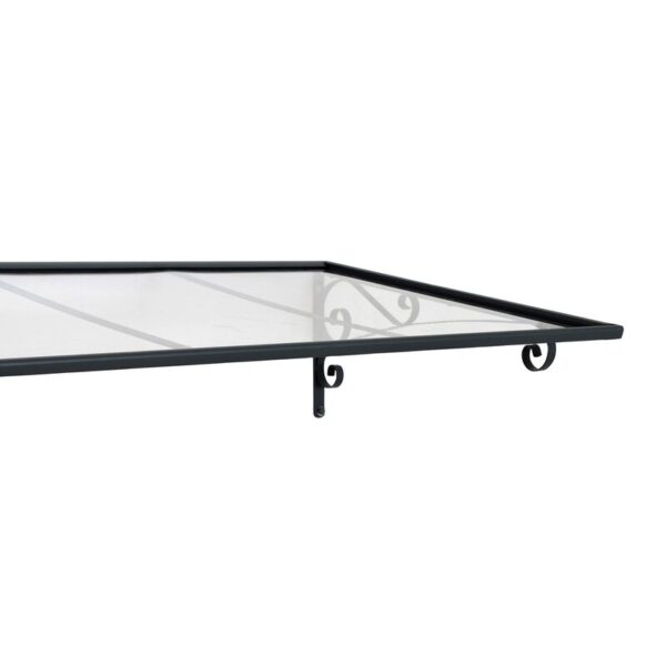 Venus 4' 5" W x 2' 11" D Slope Door Awning in Dark Gray - Image 3