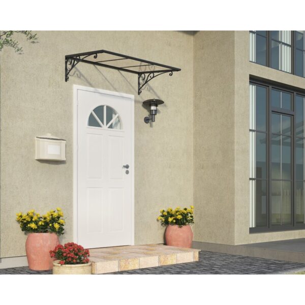 Venus 4' 5" W x 2' 11" D Slope Door Awning in Dark Gray - Image 2