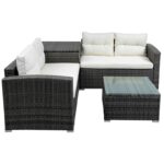 Verduzco Wicker/Rattan 4 - Person Seating Group with Cushions - Image 3