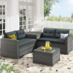 Verduzco Wicker/Rattan 4 - Person Seating Group with Cushions - Image 10