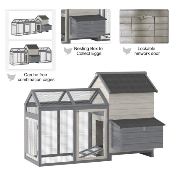 Verena 29.9 Square Feet Chicken Coop with Chicken Run - Image 7