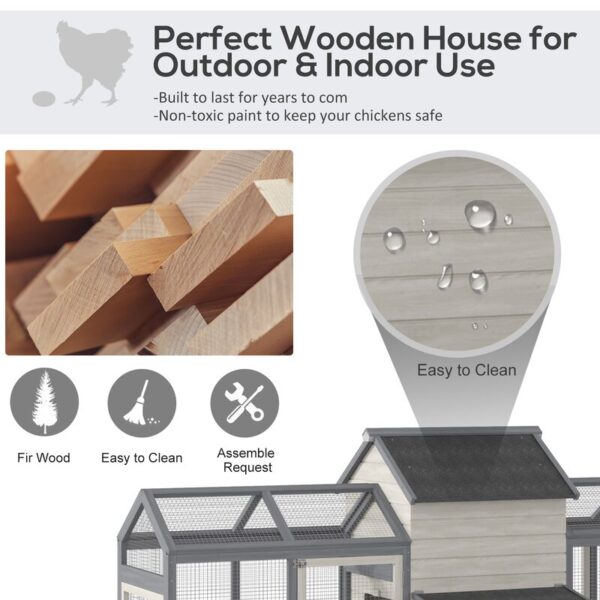 Verena 29.9 Square Feet Chicken Coop with Chicken Run - Image 5