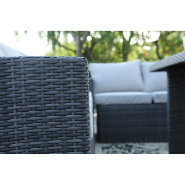 Vernis Polyethylene (PE) Wicker 8 - Person Seating Group with Cushions - Image 3
