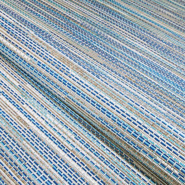 Victorine Flatweave Sand/ Turquoise/ Azure Blue Indoor/Outdoor Rug - Image 5