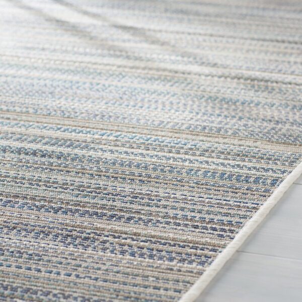 Victorine Flatweave Sand/ Turquoise/ Azure Blue Indoor/Outdoor Rug - Image 4
