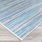 Victorine Flatweave Sand/ Turquoise/ Azure Blue Indoor/Outdoor Rug - Image 7