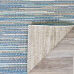 Victorine Flatweave Sand/ Turquoise/ Azure Blue Indoor/Outdoor Rug - Image 8