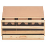 Vidaxl Chicken Laying Nest 3 Compartments 28.3"X13"X21.3" Solid Pine Wood