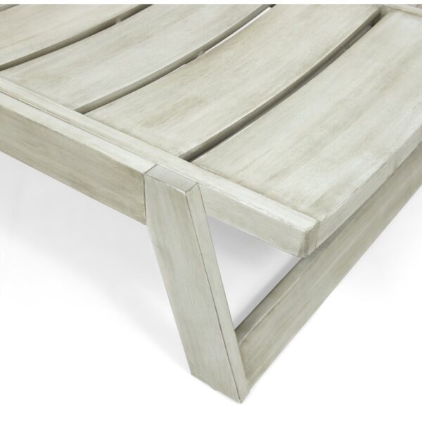Vinita Outdoor Acacia Chaise Lounge Set - Image 6