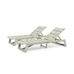 Vinita Outdoor Acacia Chaise Lounge Set - Image 4