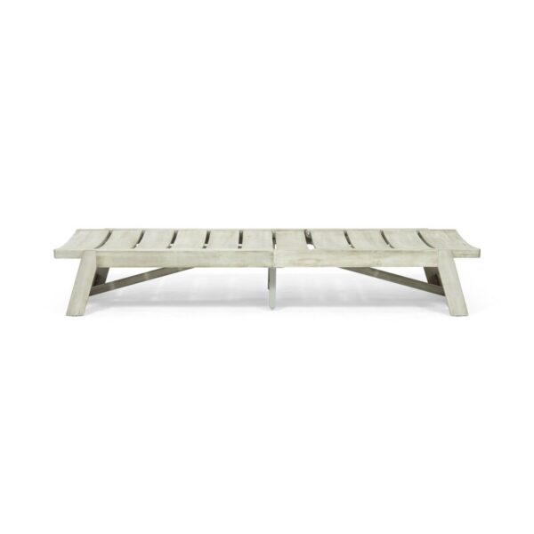 Vinita Outdoor Acacia Chaise Lounge Set - Image 3