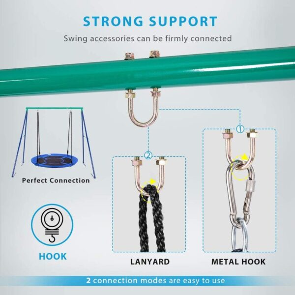 Vivohome Metal Frame Full Steel Swing Stand - Image 2