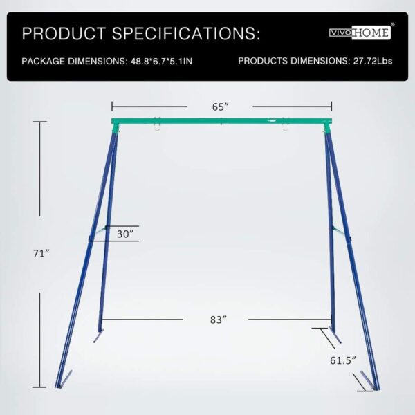Vivohome Metal Frame Full Steel Swing Stand - Image 6